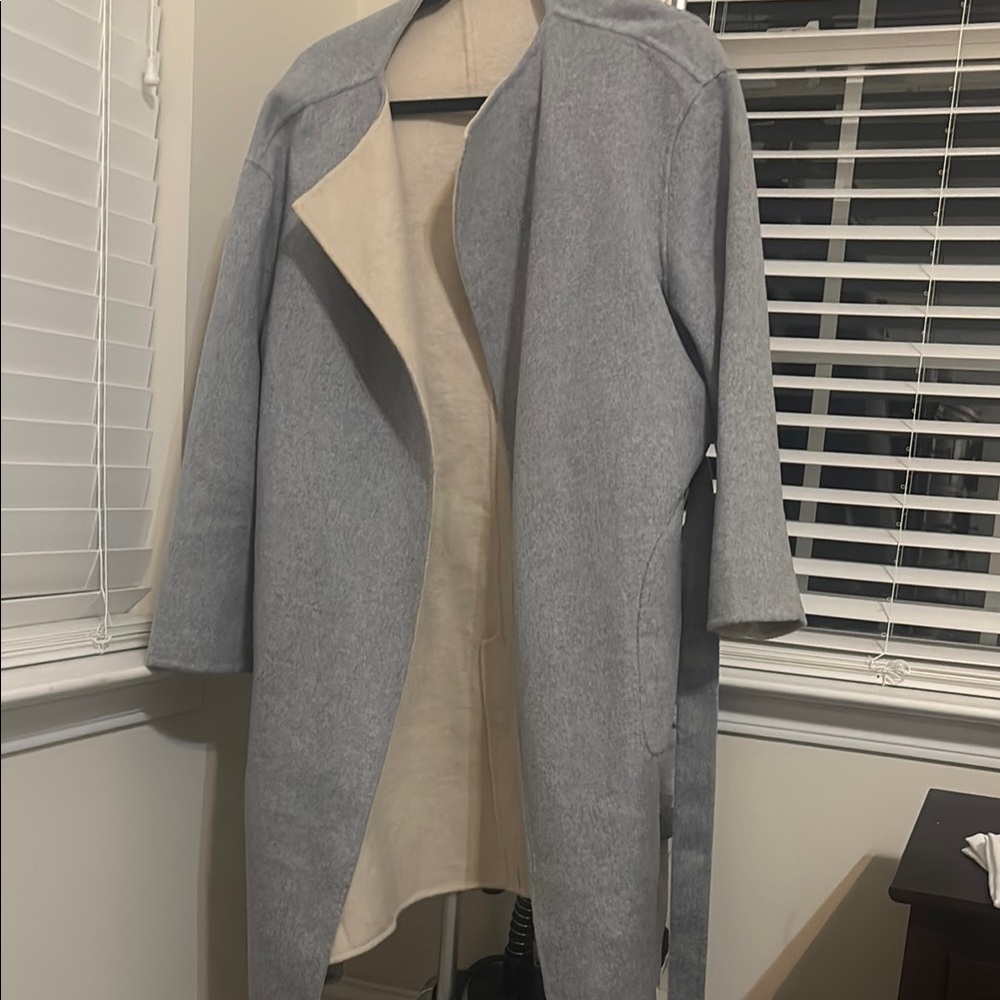 Love Bonito Blue and Cream Reversible Trench coat. New with tag. XL.